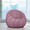Ver imagem 6 de Kit Poltrona Base Giratória e Puff Concha Decorativo Veludo Cor Rose