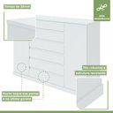 Ver imagem 4 de Cômoda 2 Portas 7 Gavetas 3 Prateleiras Vedra