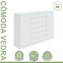 Ver imagem 3 de Cômoda 2 Portas 7 Gavetas 3 Prateleiras Vedra