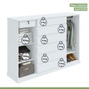 Ver mais imagens de Cômoda 2 Portas 7 Gavetas 3 Prateleiras Vedra