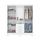 Ver imagem 3 de Guarda Roupa Casal 4 Portas Com Espelho 3 Gavetas Ryan Casa 812