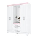 Ver imagem 6 de Guarda Roupa Casal 4 Portas Com Espelho 3 Gavetas Ryan Casa 812