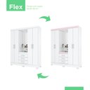 Ver imagem 4 de Guarda Roupa Casal 4 Portas Com Espelho 3 Gavetas Ryan Casa 812