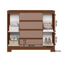 Ver imagem 3 de Comoda Sapateira Atena com 4 Gavetas e 2 Portas Nogueira/capuccino