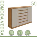 Ver imagem 3 de Cômoda 2 Portas 7 Gavetas 3 Prateleiras Vedra