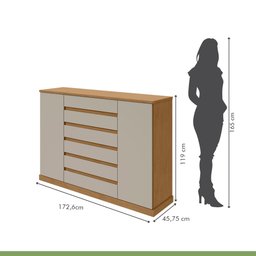 Cômoda 2 Portas 7 Gavetas 3 Prateleiras Vedra - 8 Cômoda 2 Portas 7 Gavetas 3 Prateleiras Vedra - 8