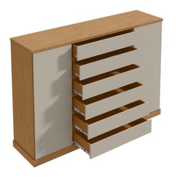 Cômoda 2 Portas 7 Gavetas 3 Prateleiras Vedra - 10