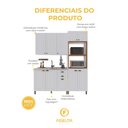 Ver imagem 5 de Armário de Cozinha Modulada Compacta Fidelitá Nara 100% MDF 3 Peças 190cm 10 Portas 2 Gavetas sem