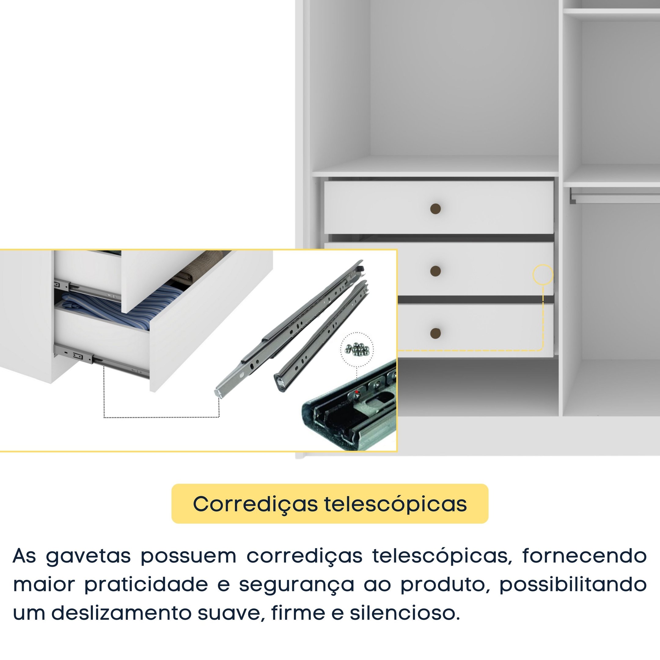 Guarda Roupa Casal 6 Portas 6 Gavetas Sol 243cm Espresso Móveis  - 9