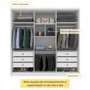 Ver imagem 7 de Guarda Roupa Casal 100% MDF 6 Portas 6 Gavetas Sol 243cm Yescasa Branco/Neve