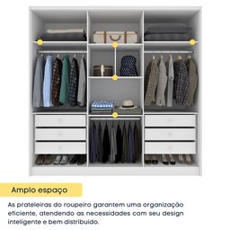 Guarda Roupa Casal 6 Portas 6 Gavetas Sol 243cm Espresso Móveis  - 2