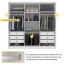 Ver mais imagens de Guarda Roupa Casal 100% MDF 6 Portas 6 Gavetas Sol 243cm Yescasa Branco/Neve