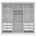 Ver imagem 5 de Guarda Roupa Casal 100% MDF 6 Portas 6 Gavetas Sol 243cm Yescasa Branco/Neve