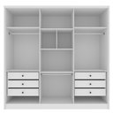 Ver imagem 5 de Guarda Roupa Casal 100% MDF 6 Portas 6 Gavetas Sol 243cm Yescasa Branco/Neve