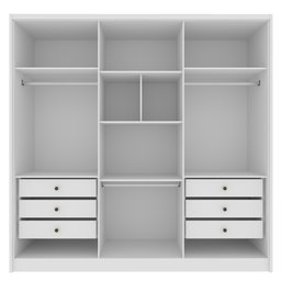 Guarda Roupa Casal 6 Portas 6 Gavetas Sol 243cm Espresso Móveis  - 4