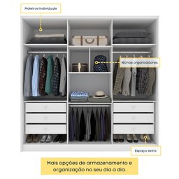 Guarda Roupa Casal 6 Portas 6 Gavetas Sol 243cm Espresso Móveis  - 5