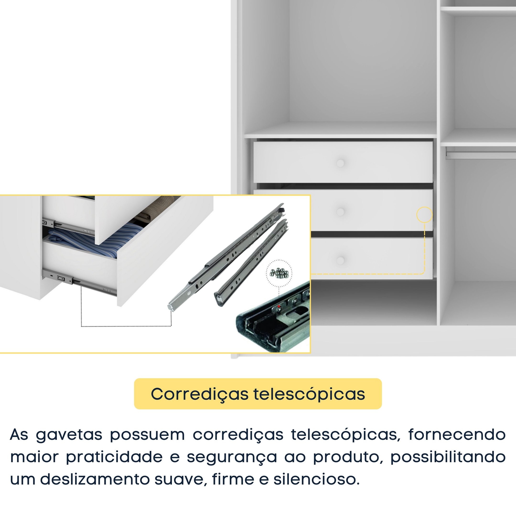Guarda Roupa Casal 6 Portas 6 Gavetas Sol 243cm Espresso Móveis  - 6