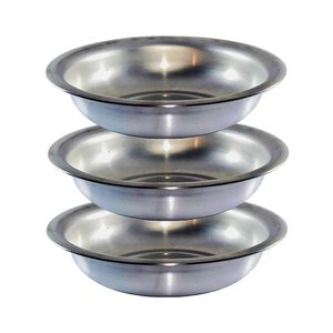 Conjunto Kit Bacia Alumínio Redonda Banho Assento 3 Peças N3