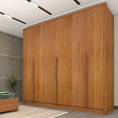 Guarda Roupa Casal 100% MDF 6 Portas 6 Gavetas Sol 243cm Yescasa Bege/Cinamomo