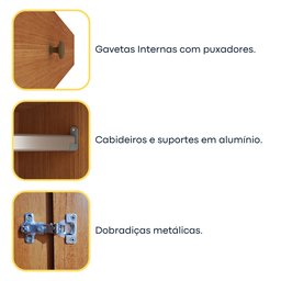 Guarda Roupa Casal  100% MDF 6 Portas 6 Gavetas Sol 243cm Espresso Móveis - 10