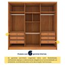 Ver imagem 5 de Guarda Roupa Casal 100% MDF 6 Portas 6 Gavetas Sol 243cm Yescasa Bege/Cinamomo