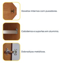 Guarda Roupa Casal  100% MDF 6 Portas 6 Gavetas Sol 243cm Espresso Móveis - 10