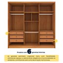 Ver imagem 5 de Guarda Roupa Casal 100% MDF 6 Portas 6 Gavetas Sol 243cm Espresso Móveis