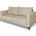 Ver imagem 6 de Sofa Nori 2 Lugares Pes de Ferro 160cm Linho Boucle 3301 Ezz