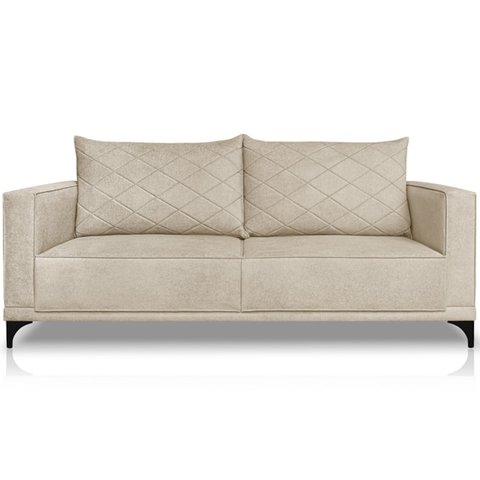 Sofa Nori 2 Lugares Pes de Ferro 160cm Linho Boucle 3301 Ezz