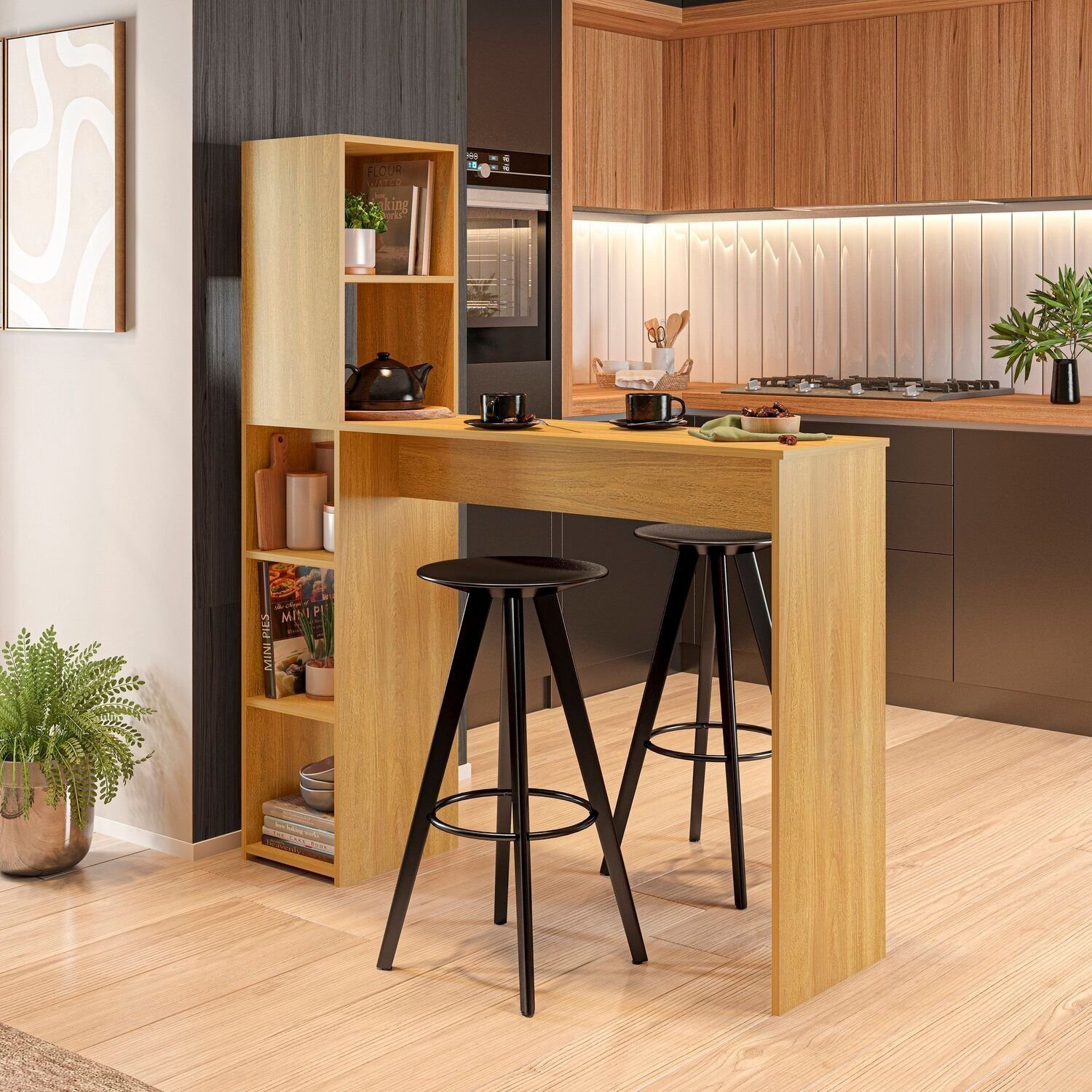 Bancada Gourmet 5 Nichos Ville 154cm X 136cm X 36cm | MadeiraMadeira