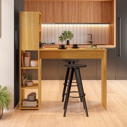 Bancada Gourmet 5 Nichos Ville 154cm X 136cm X 36cm - 4