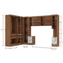 Ver imagem 4 de Guarda-Roupa Modulado 10 Portas 8 Gavetas 7 Peças Viena Yescasa Branco/Nogal