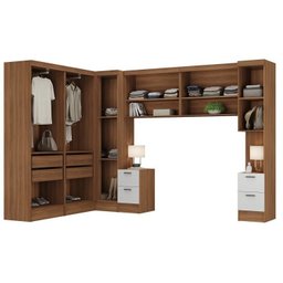 Guarda-roupa Modulado Viena 10 Portas 8 Gavetas 7 Peças Espresso Móveis - 3