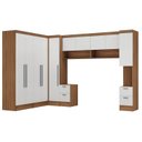 Ver imagem 6 de Guarda-Roupa Modulado 10 Portas 8 Gavetas 7 Peças Viena Yescasa Branco/Nogal
