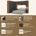 Ver imagem 4 de Guarda-roupa Modulado Viena 10 Portas 8 Gavetas 7 Peças Espresso Móveis