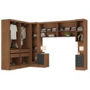 Ver imagem 5 de Guarda-Roupa Modulado 10 Portas 8 Gavetas 7 Peças Viena Yescasa Cinza/Nogal/Grafite