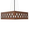 Luminária Decorativa Madeira Pendente Enseada Quad 45cm:Pau Ferro - 4