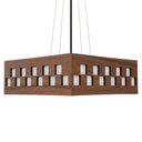 Ver imagem 4 de Luminária Decorativa Madeira Pendente Enseada Quad 45cm:Pau Ferro