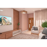 Luminária Decorativa Madeira Pendente Enseada Quad 45cm:Pau Ferro - 2
