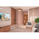 Ver imagem 2 de Luminária Decorativa Madeira Pendente Enseada Quad 45cm:Pau Ferro