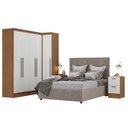 Ver imagem 5 de Conjunto de Guarda-Roupa Modulado Viena 5 Portas 8 Gavetas 5 Peças Yescasa Branco/Nogal