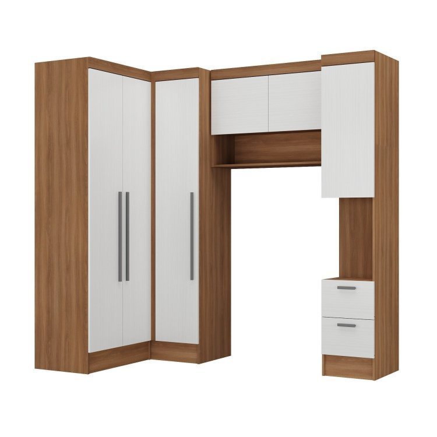 Guarda-roupa Modulado Viena 6 Portas 6 Gavetas 4 Peças Espresso Móveis - 2