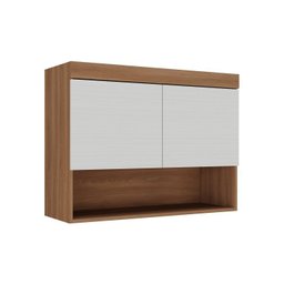 Conjunto de Guarda-Roupa Modulado 6 Portas 6 Gavetas 4 Peças Viena Yescasa Branco/Nogal - 12 Conjunto de Guarda-Roupa Modulado 6 Portas 6 Gavetas 4 Peças Viena Yescasa Branco/Nogal - 12