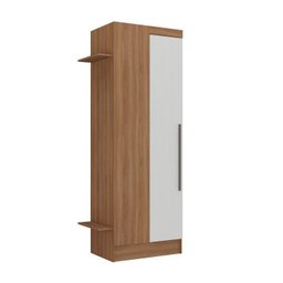 Conjunto de Guarda-Roupa Modulado 6 Portas 6 Gavetas 4 Peças Viena Yescasa Branco/Nogal - 10 Conjunto de Guarda-Roupa Modulado 6 Portas 6 Gavetas 4 Peças Viena Yescasa Branco/Nogal - 10
