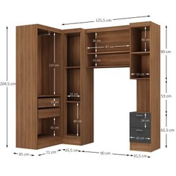 Guarda-roupa Modulado Viena 6 Portas 6 Gavetas da Espresso Móveis - 3