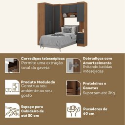 Guarda-roupa Modulado Viena 6 Portas 6 Gavetas da Espresso Móveis - 4
