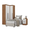 Ver imagem 6 de Conjunto de Guarda-Roupa Modulado 3 Peças 3 Portas 4 Gavetas Viena Yescasa Branco/Noga