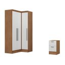 Ver imagem 2 de Guarda-roupa Modulado Viena 3 Portas 4 Gavetas 3 Peças Espresso Móveis