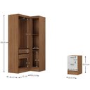 Ver imagem 3 de Conjunto de Guarda-Roupa Modulado 3 Peças 3 Portas 4 Gavetas Viena Yescasa Branco/Noga