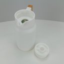 Ver imagem 3 de Garrafa Térmica Café Água Chá 25x13x13cm 1LITRO Plástico Branco Ampola Vidro Norden